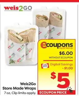 Weis Markets Weis2Go Store Made Wraps offer