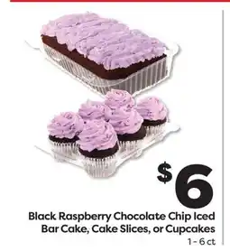 Weis Markets Black Raspberry Chocolate Chip Iced Bar Cake, Cake Slices, or Cupcakes offer