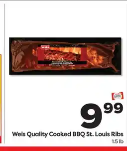 Weis Markets Weis Quality Cooked BBQ St. Louis Ribs offer
