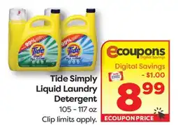 Weis Markets Tide Simply Liquid Laundry Detergent offer