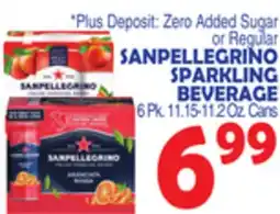 Bravo Supermarkets SANPELLEGRINO SPARKLING BEVERAGE 6 Pk. 11.15-11.2 Oz. Cans offer
