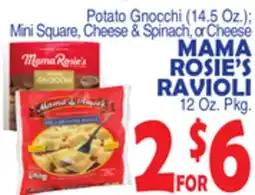 Bravo Supermarkets MAMA ROSIE'S RAVIOLI 12 Oz. Pkg offer