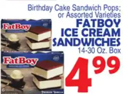 Bravo Supermarkets FATBOY ICE CREAM SANDWICHES offer