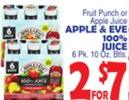 Bravo Supermarkets Apple & Eve 100% Juice offer