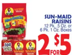 Bravo Supermarkets SUN-MAID RAISINS offer