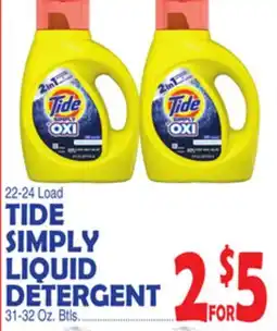 Bravo Supermarkets TIDE SIMPLY LIQUID DETERGENT offer