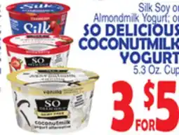Bravo Supermarkets SO DELICIOUS COCONUTMILK YOGURT 5.3 Oz. Cup offer