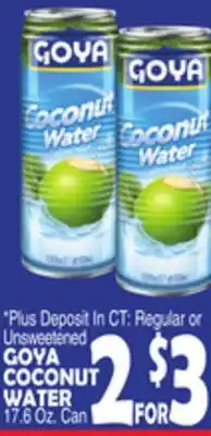 Bravo Supermarkets GOYA COCONUT WATER offer