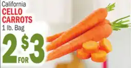 Bravo Supermarkets CELLO CARROTS 1 lb. Bag offer