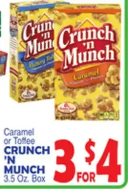 Bravo Supermarkets CRUNCH'N MUNCH 3.5 Oz. Box offer