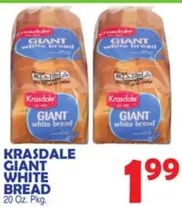 Bravo Supermarkets KRASDALE GIANT WHITE BREAD offer