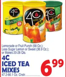 Bravo Supermarkets 4C ICED TEA MIXES 47.2-66.1 Oz. Cnstr offer