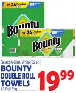 Bravo Supermarkets BOUNTY DOUBLE ROLL TOWELS offer
