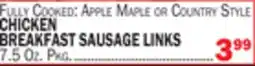 Bravo Supermarkets CHICKEN BREAKFAST SAUSAGE LINKS offer