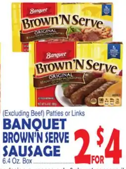 Bravo Supermarkets BANQUET BROWN'N SERVE SAUSAGE offer