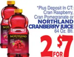 Bravo Supermarkets NORTHLAND CRANBERRY JUICE offer
