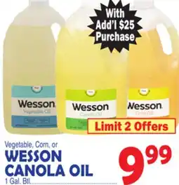 Bravo Supermarkets WESSON CANOLA OIL offer