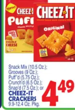 Bravo Supermarkets CHEEZ-IT CRACKERS 9.9-12.4 Oz. Pkg offer