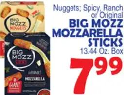 Bravo Supermarkets BIG MOZZ MOZZARELLA STICKS offer