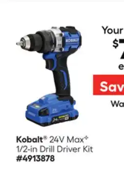 Lowe's 24V MaxC 1/2-in Drill Driver Kit offer