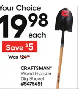 Lowe's Wood Handle Dig Shovel offer
