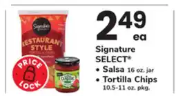 ACME Signature SELECT Salsa 16 oz. jar Tortilla Chips 10.5-11 oz. pkg offer