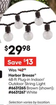 Lowe's 48-ft Plug-in Indoor/ Outdoor String Light offer