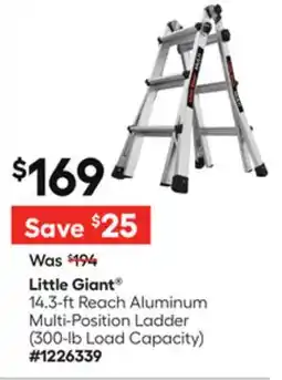 Lowe's 14.3-ft Reach Aluminum Multi-Position Ladder offer