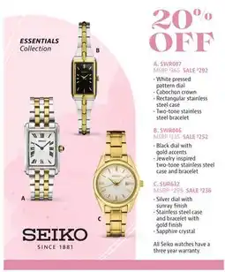 Boscov's SEIKO offer
