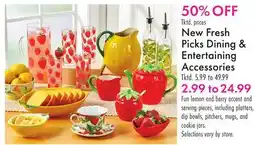 Boscov's New Fresh Picks Dining & Entertaining Accessories offer