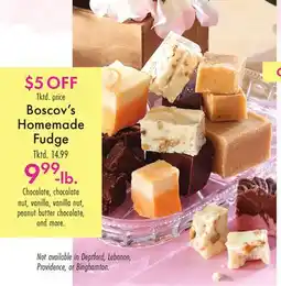 Boscov's Boscov's Homemade Fudge offer
