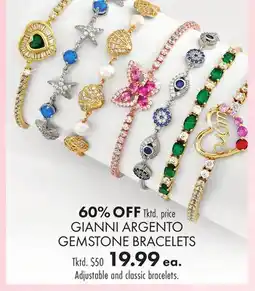Boscov's GIANNI ARGENTO GEMSTONE BRACELETS offer