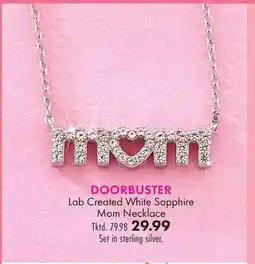 Boscov's Lab Created White Sapphire Mom Necklace offer