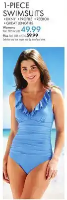 Boscov's 1-PIECE SWIMSUITS offer