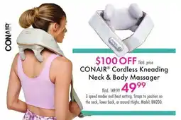 Boscov's CONAIR Cordless Kneading Neck & Body Massager offer