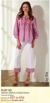 Boscov's RUBY RD. TRENDY SPRING COLLECTIONS offer