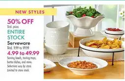 Boscov's Serveware offer