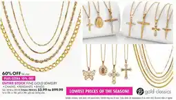 Boscov's ENTIRE STOCK FINE GOLD JEWELRY offer
