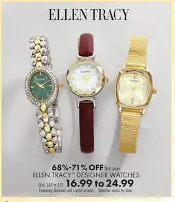 Boscov's ELLEN TRACY DESIGNER WATCHES offer