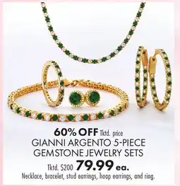 Boscov's GIANNI ARGENTO 5 PIECE GEMSTONE JEWELRY SETS offer