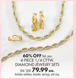 Boscov's 4-PIECE 1/CTTW DIAMOND JEWELRY SETS offer