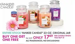 Boscov's ALL FRAGRANCES YANKEE CANDLE offer