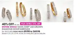 Boscov's NOVA STAR LAB GROWN DIAMOND HOOP EARRINGS offer