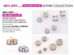 Boscov's NOVA STAR LAB GROWN DIAMOND STUD EARRINGS offer