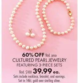 Boscov's CULTURED PEARL JEWELRY offer