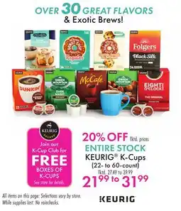 Boscov's KEURIG K-Cups offer