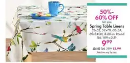 Boscov's Spring Table Linens offer