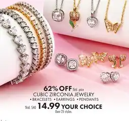 Boscov's CUBIC ZIRCONIA JEWELRY offer