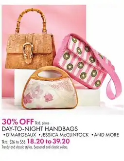 Boscov's DAY-TO-NIGHT HANDBAGS offer