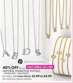 Boscov's NATURAL DIAMOND INITIALS offer